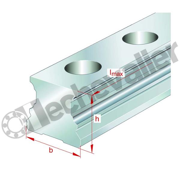 TKVD25-G4 RAIL TROUS LAMES 4 PISTES LE M.-INA