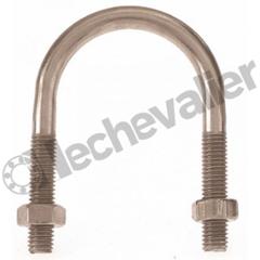 CEAB.27 COLLIER ETRIER ACIER BICHRO + ECROUS POUR TUBE 20X27 (3/4)