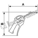 27102 MTLEC SOUFFLETTE BUSE METAL 1/4 COUDEE 110mm D3mm - LECHEVALIER