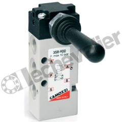 358-900 DIST. 5/2 BIST. 1/8 LEVIER DEBIT 700L/min - MAN/MAN - CAMOZZI