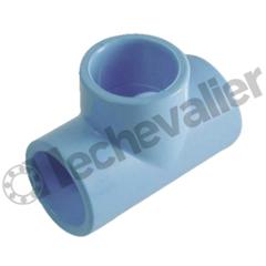 PVR TEE32 TE EGAL A COLLER PVC D32 PN: 13B A 20°C - BLEU - PREVOST