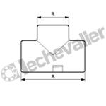PVR TEE32 TE EGAL A COLLER PVC D32 PN: 13B A 20°C - BLEU - PREVOST