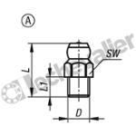 K1132.1110150 GRAISSEUR BOULE DIN71412 M10X1,5, F