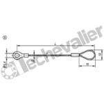 K0367.0200 CORDE DE MAINTIEN L=200, FORME:A AC