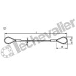 K0367.2150 CORDE DE MAINTIEN L=150, FORME:C AC