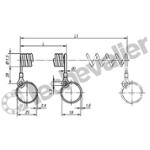 K0367.20100 CABLE SECURITE SPIRALE L=100 POLYUR