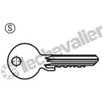 K1511.1333 CLE POUR VERROU 1/4 TOUR FERMETURE