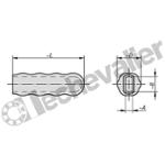 K0100.19 POIGNEE D=19 L=53 PLASTIQUE., ORANG