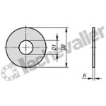 K1150.05 RONDELLE DIN9021 AC.,ZINGUE,POUR M0