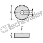 K0584.08 PALIER ANTI-FRICTION D1=25 ACIER, D