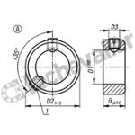 K0406.100801 BAGUE D'ARRET, FORME:A ACIER, DIN70