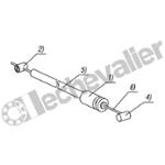 K1646.11X0500 CABLE BOWDEN + INSERT EN PLASTIQUE